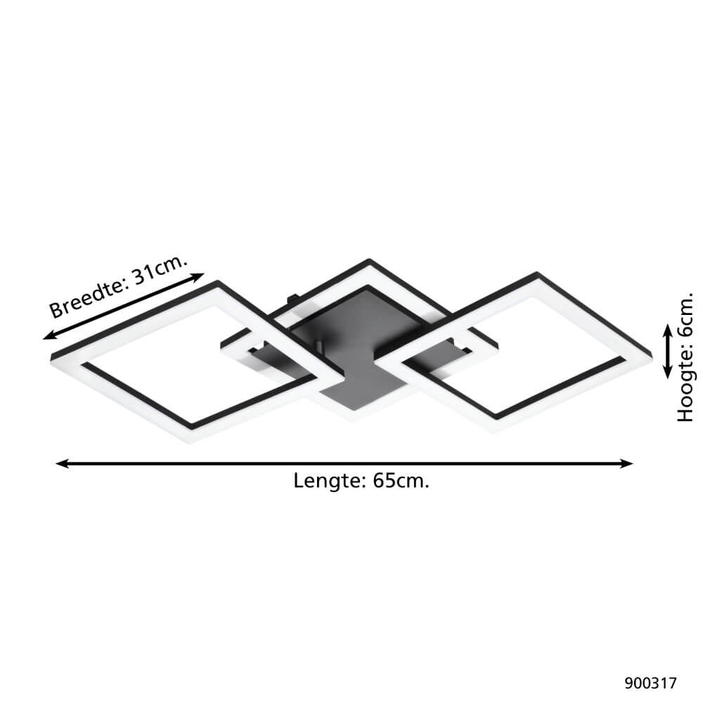Ceiling lamp Zigbee Paranday-Z 65x31cm black Eglo 9008606231218