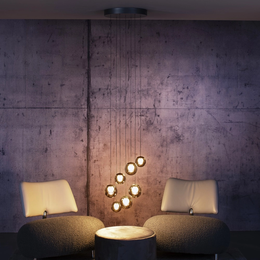 7-light pendant lamp Pure Popup mystic grey Paul Neuhaus 4012248396674