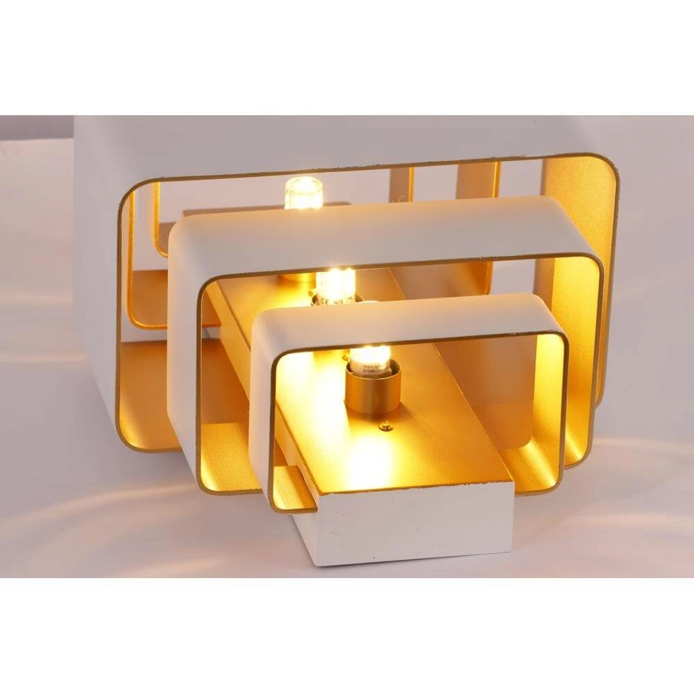 Design wall lamp Layers White with gold inside Artdelight 8720701102347