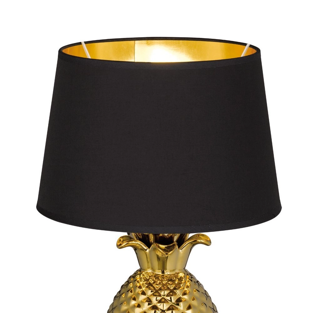 Table lamp Pineapple 43cm gold with black Trio 4017807377613