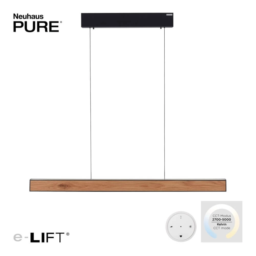 Design hanging lamp Pure E-Motion wood Paul Neuhaus 4012248372937