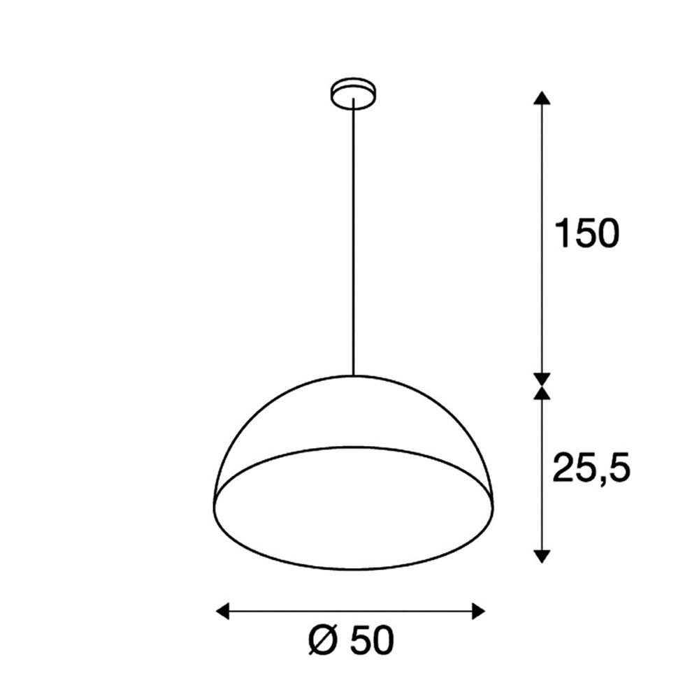 Pendant lamp Forchini M PD-1 black SLV 4024163136976