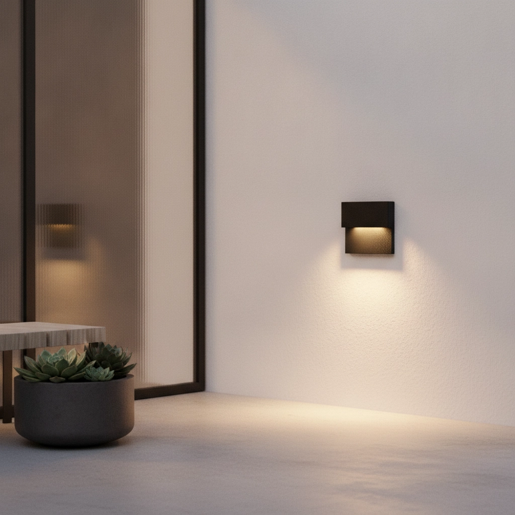 Recessed wall lamp Dan black 3000K