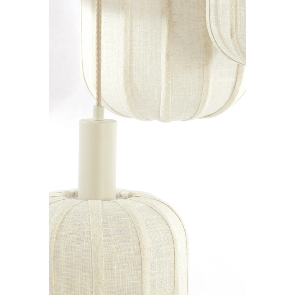 7L vide pendant lamp Tufia linen cream Light & Living 8717807816759