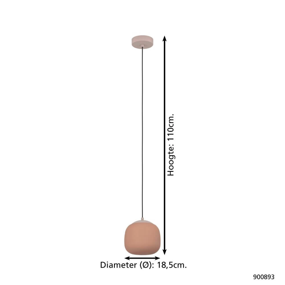 Japandi pendant lamp Cominio Ø 18.5cm Eglo 9008606274581