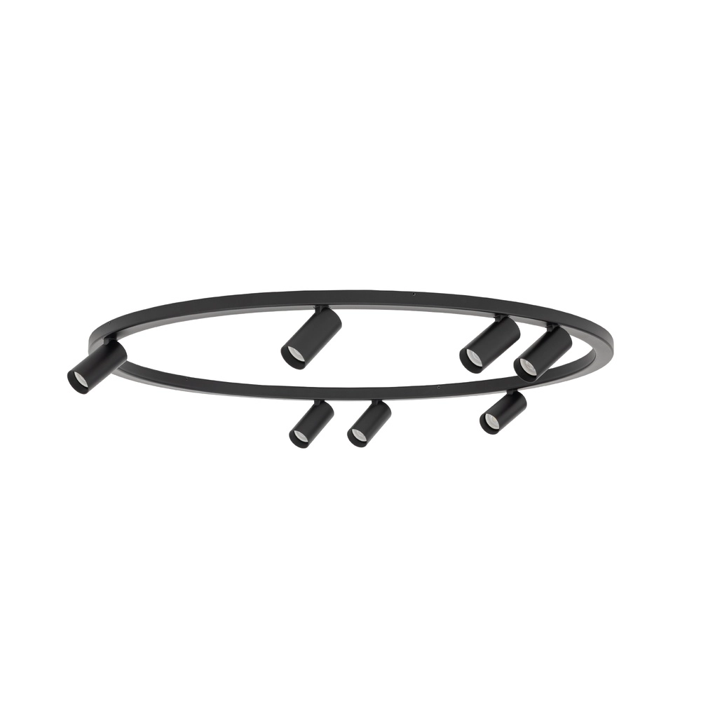 Circle surface-mounted spotlights Fourty 7x GU10 - black Lyora 5903139119443