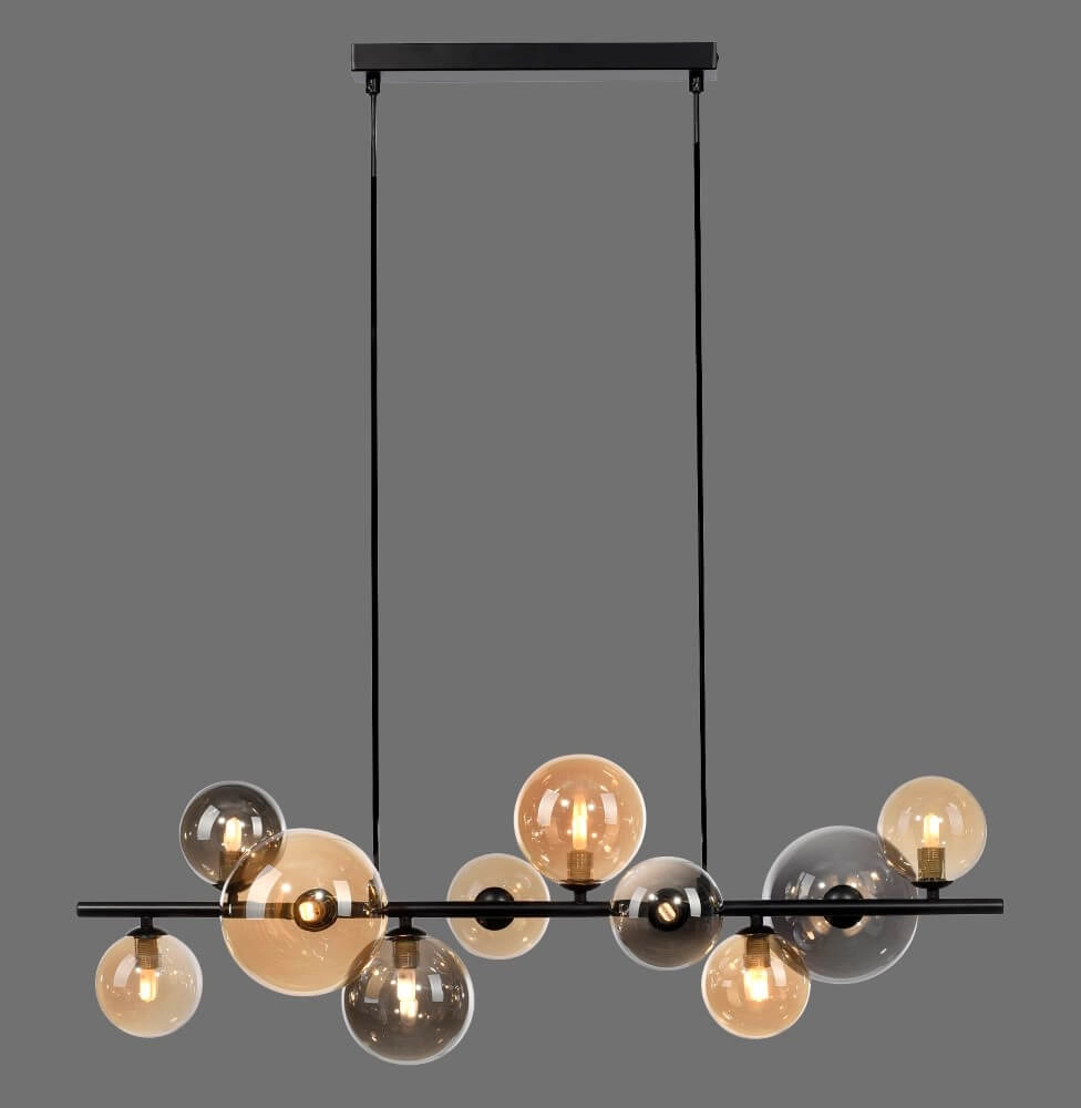 Black pendant lamp Popsicle Design 10-light Paul Neuhaus 4012248375495