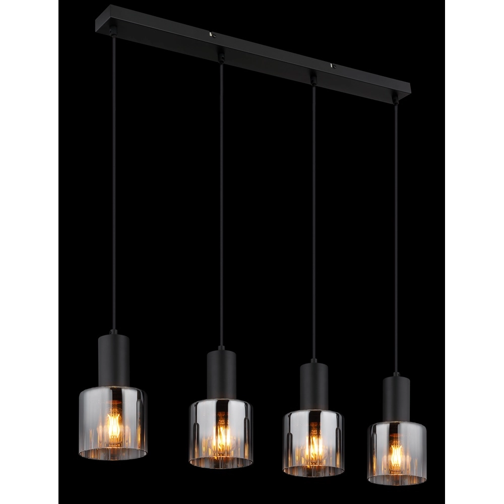 Design pendant lamp Jack 4-light black Globo 9007371507832