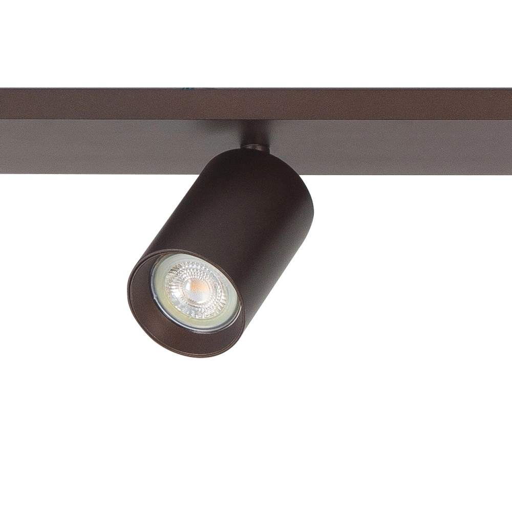 Surface-mounted spot Mila 3-light straight chocolate Highlight 8718379050466