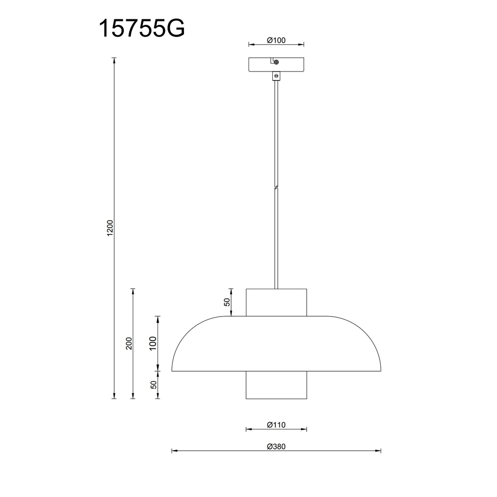 Modern pendant lamp Lowe green Ø 38cm Globo 9007371515165