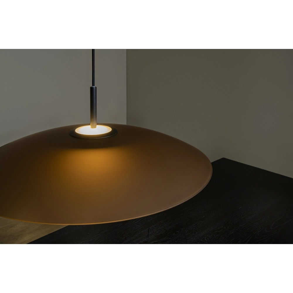 Sleek pendant lamp Menga Ø 60cm amber glass Premium by Lucide 5411212251169