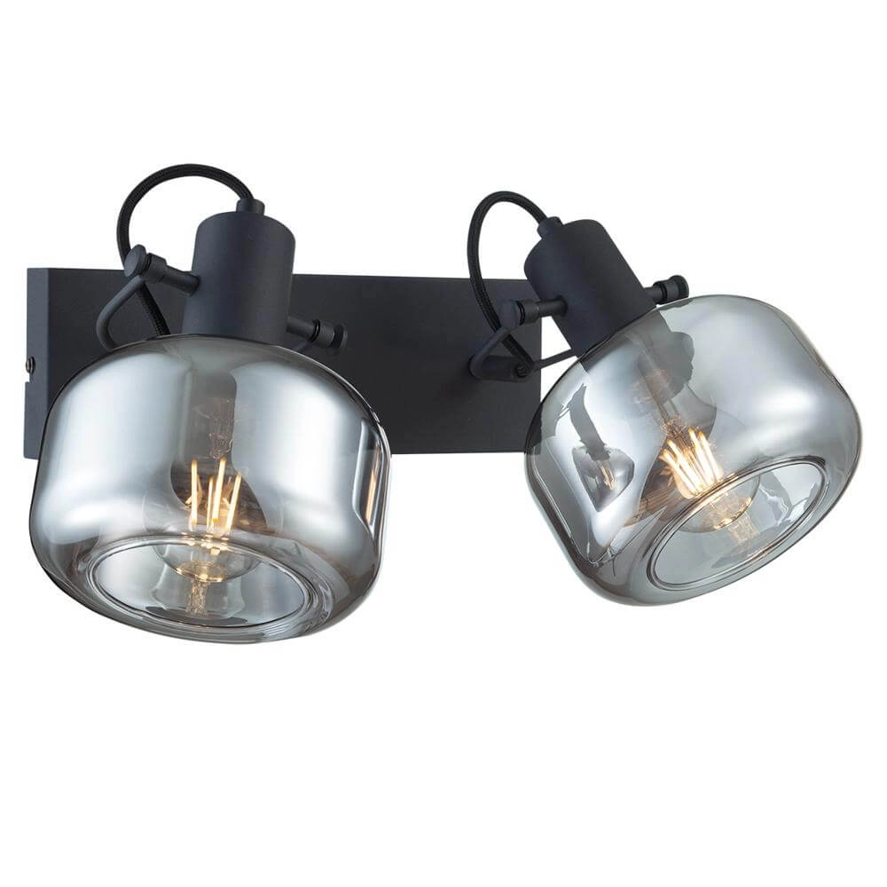 Double wall lamp Glaslic smoke glass
