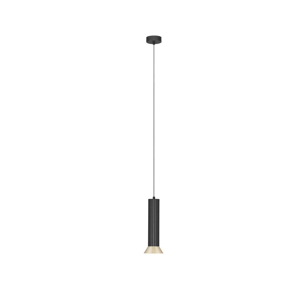 Pendant lamp Luvia black with gold Lyora 5212017475572