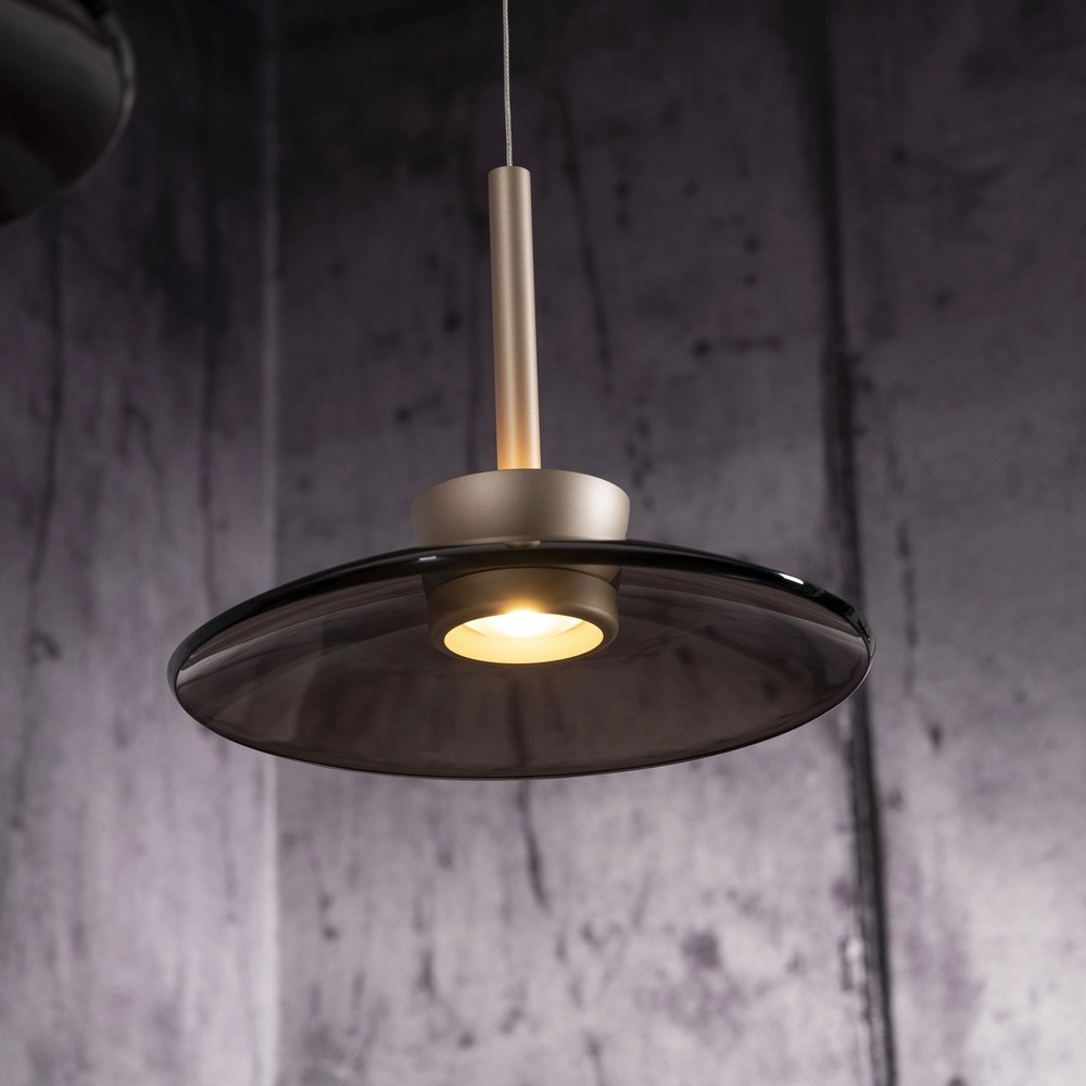 2L dining table pendant lamp Pure Moon Bronce with amber glass Paul Neuhaus 4012248392980