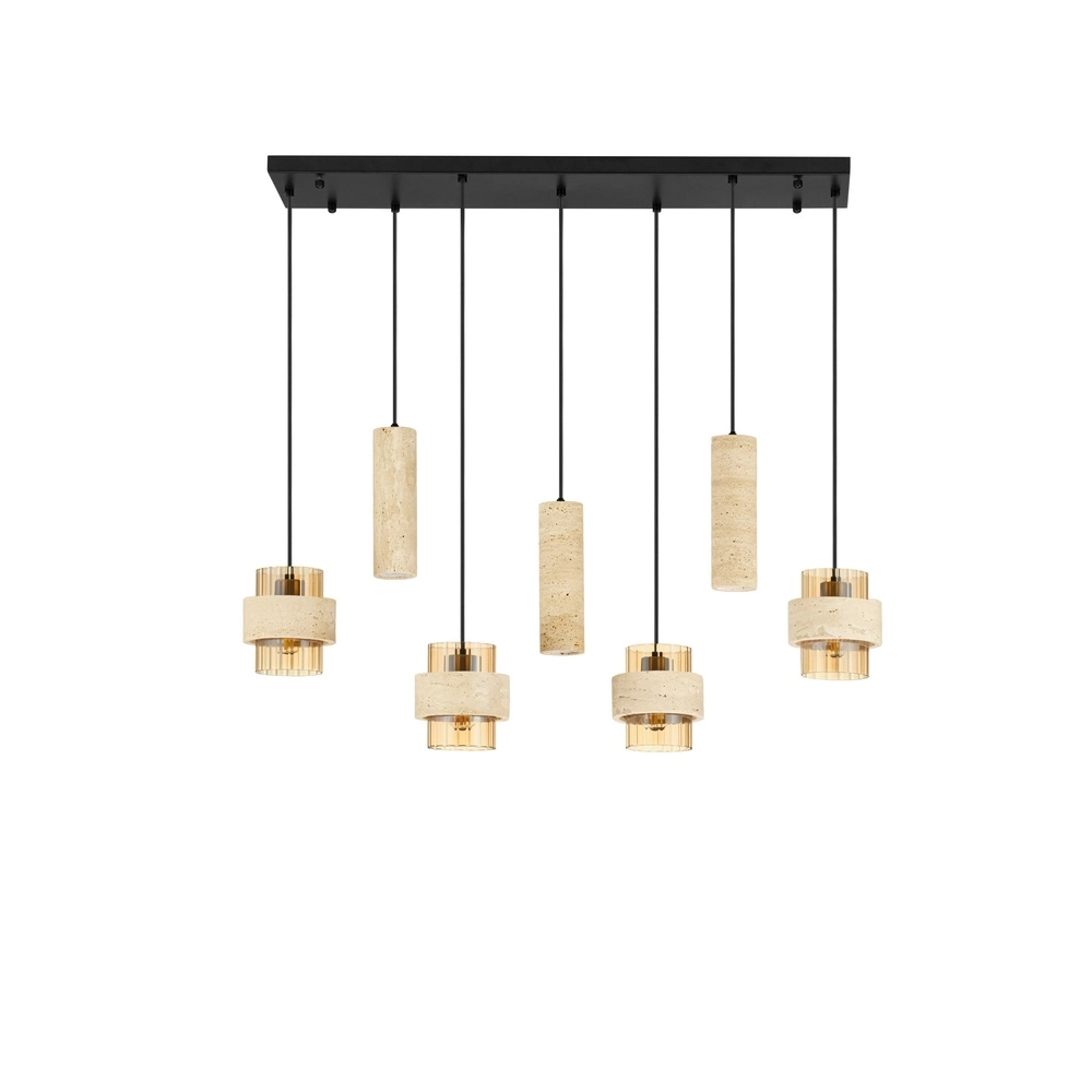 7-light pendant lamp Melony Modern sand brown Lyora 5212063501263