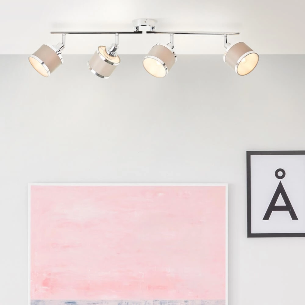 4-light ceiling lamp Alexia Chrome and Gray Brilliant 4004353424151