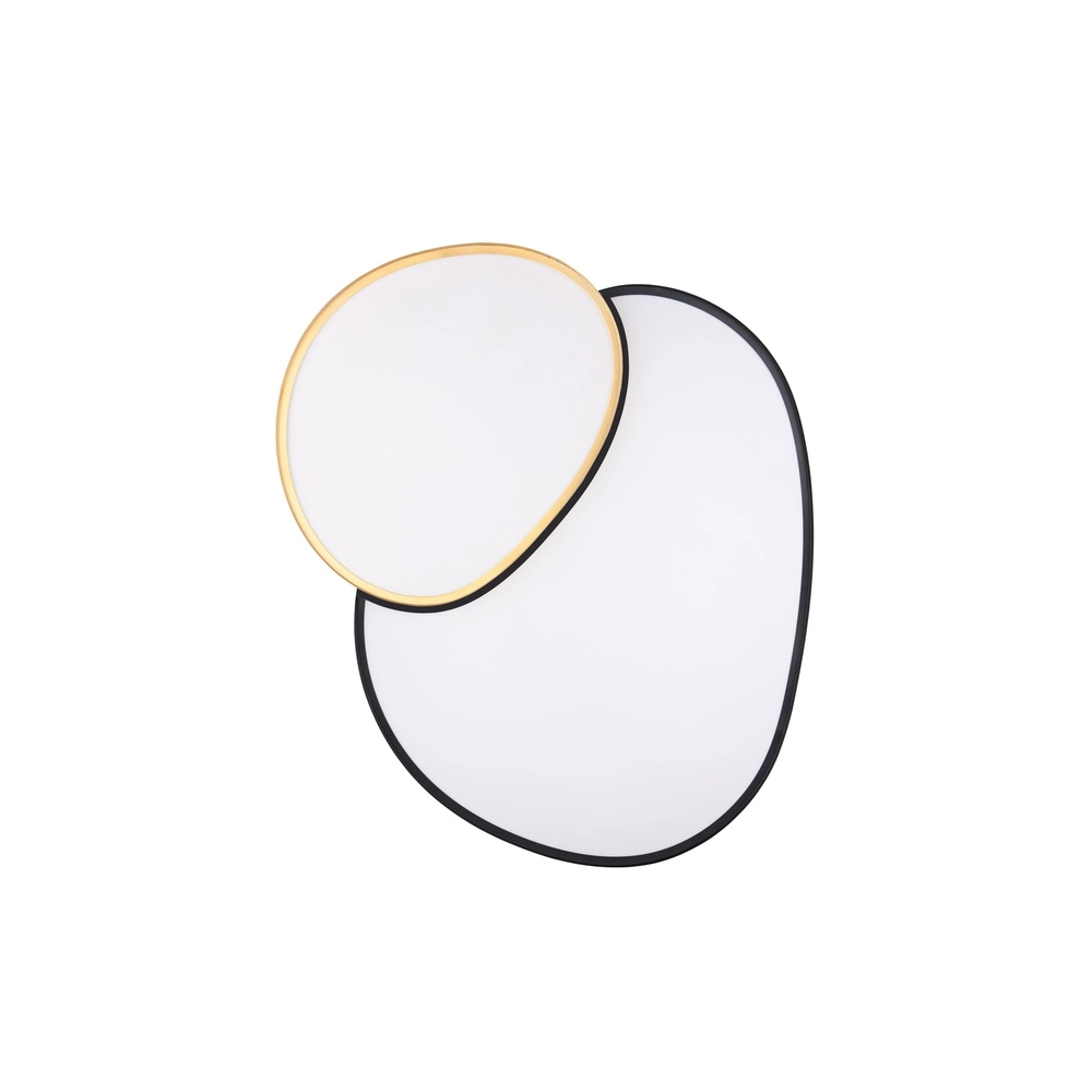 Organic ceiling light Rise 77cm black with gold Trio 4017807600629