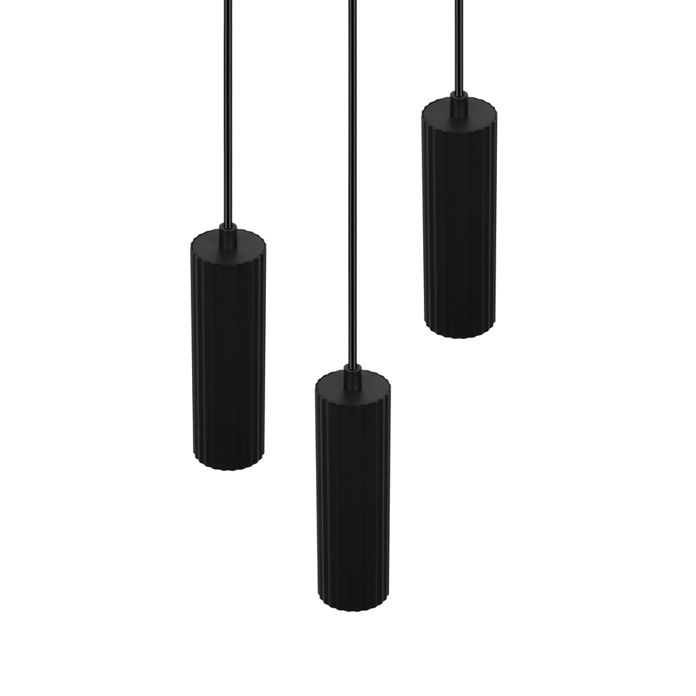 3-light pendant lamp Soka black Trio 4017807658590