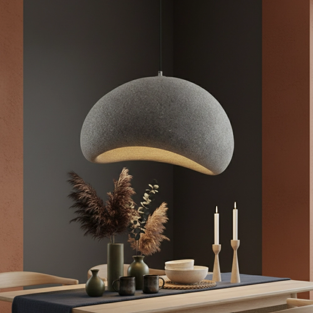 Natural pendant lamp Aere grey 60cm
