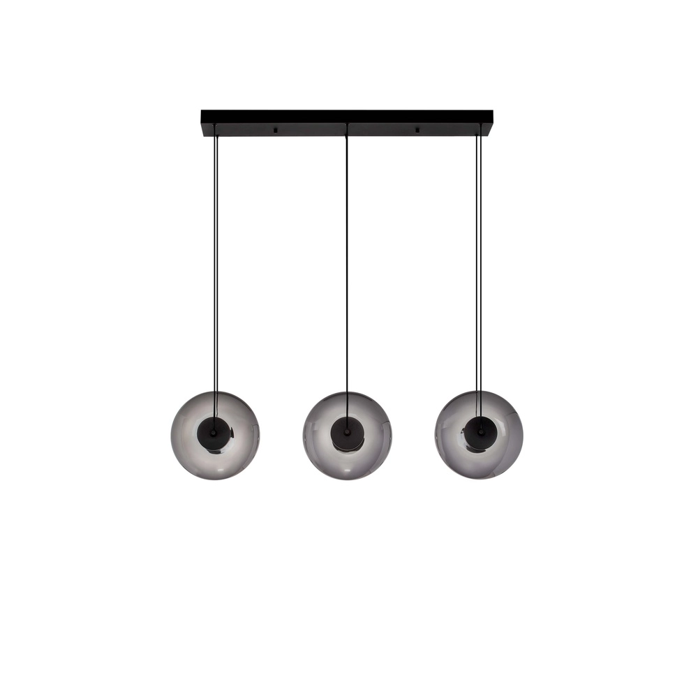 Unique pendant lamp Ballet black 3-light straight Lyora 5212017458421