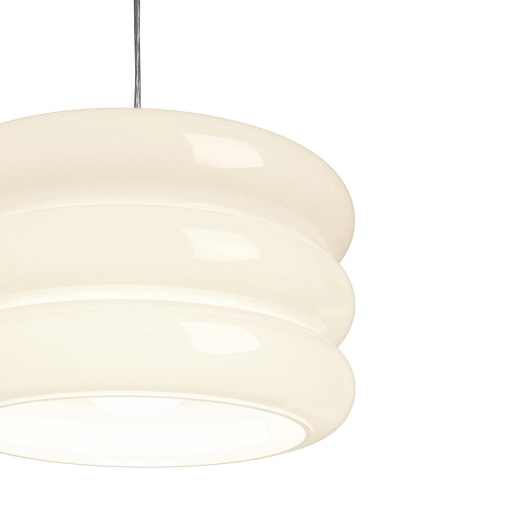 Design pendant lamp Tortora chrome with white Ø 20cm