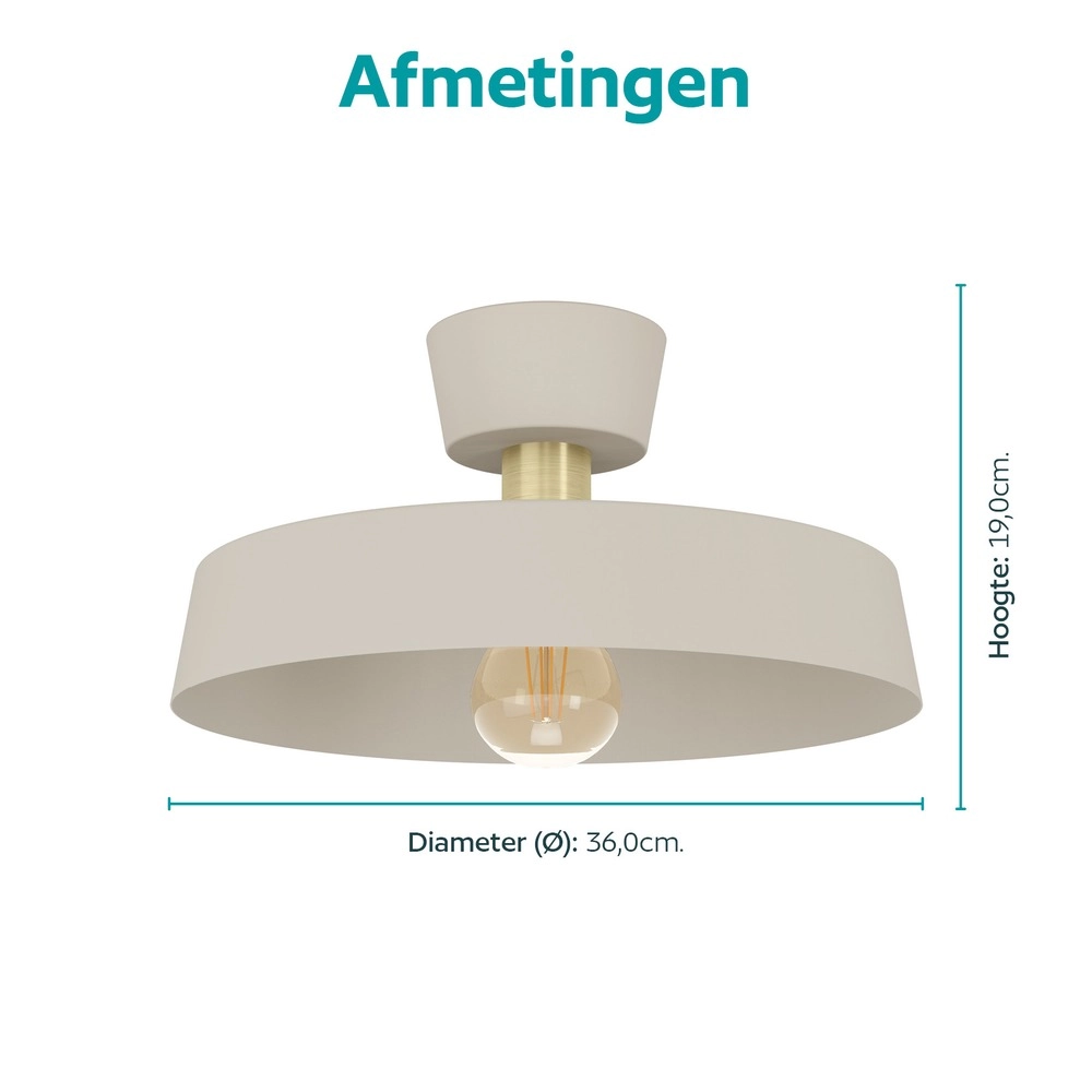 Design ceiling lamp Valdiola sand brown