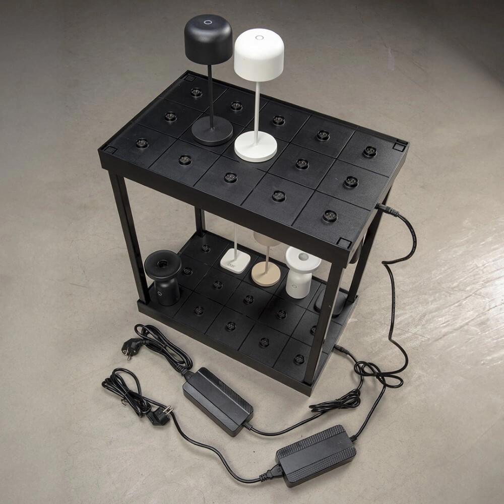 Black Oplaadpaneel for 15 table lamps KonstSmide 7318307836752