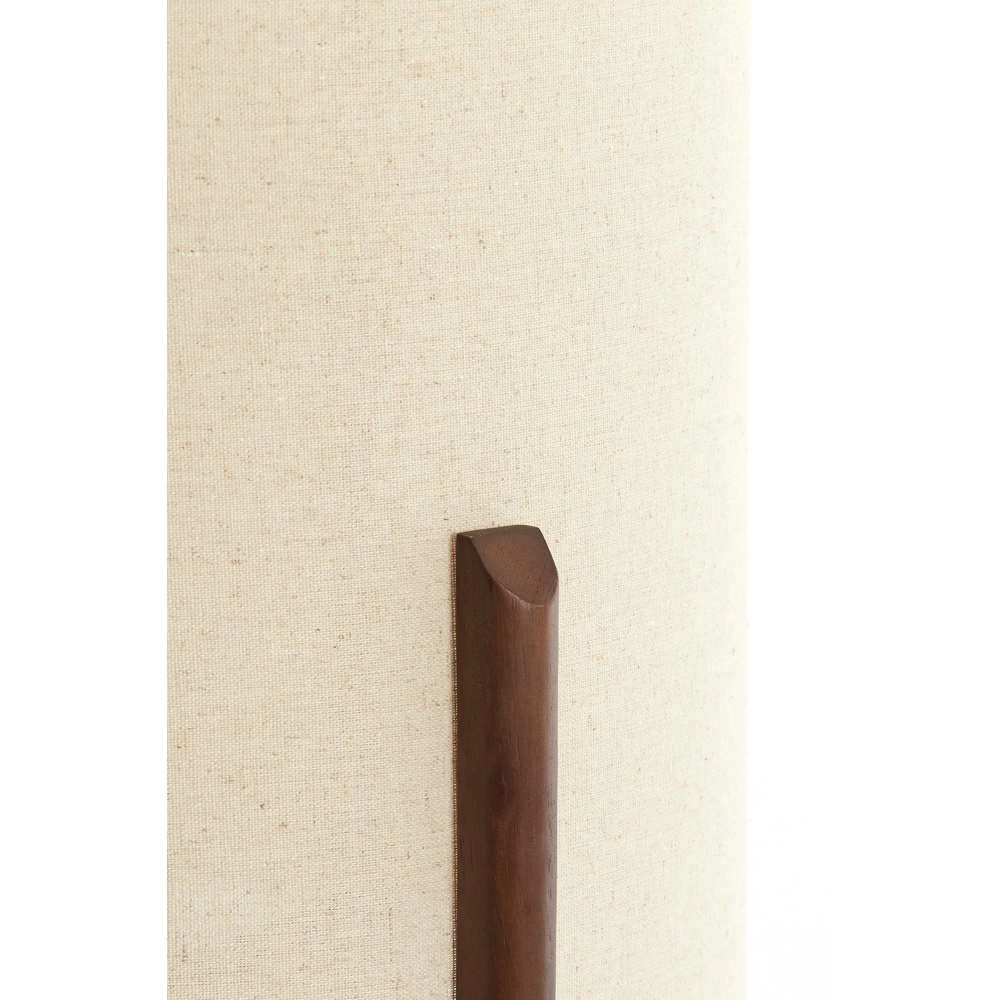 Table lamp Litto Ø 35cm - walnut with natural linen Light & Living 8717807792718