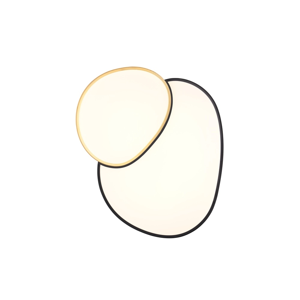 Organic ceiling light Rise 77cm black with gold Trio 4017807600629