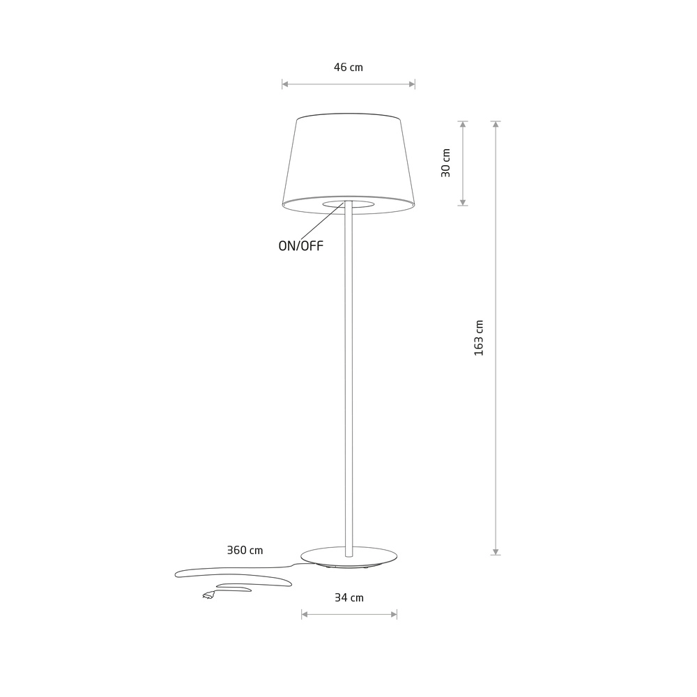 Floor lamp Tutoia sand brown Ø 46cm Lyora 5903139116831