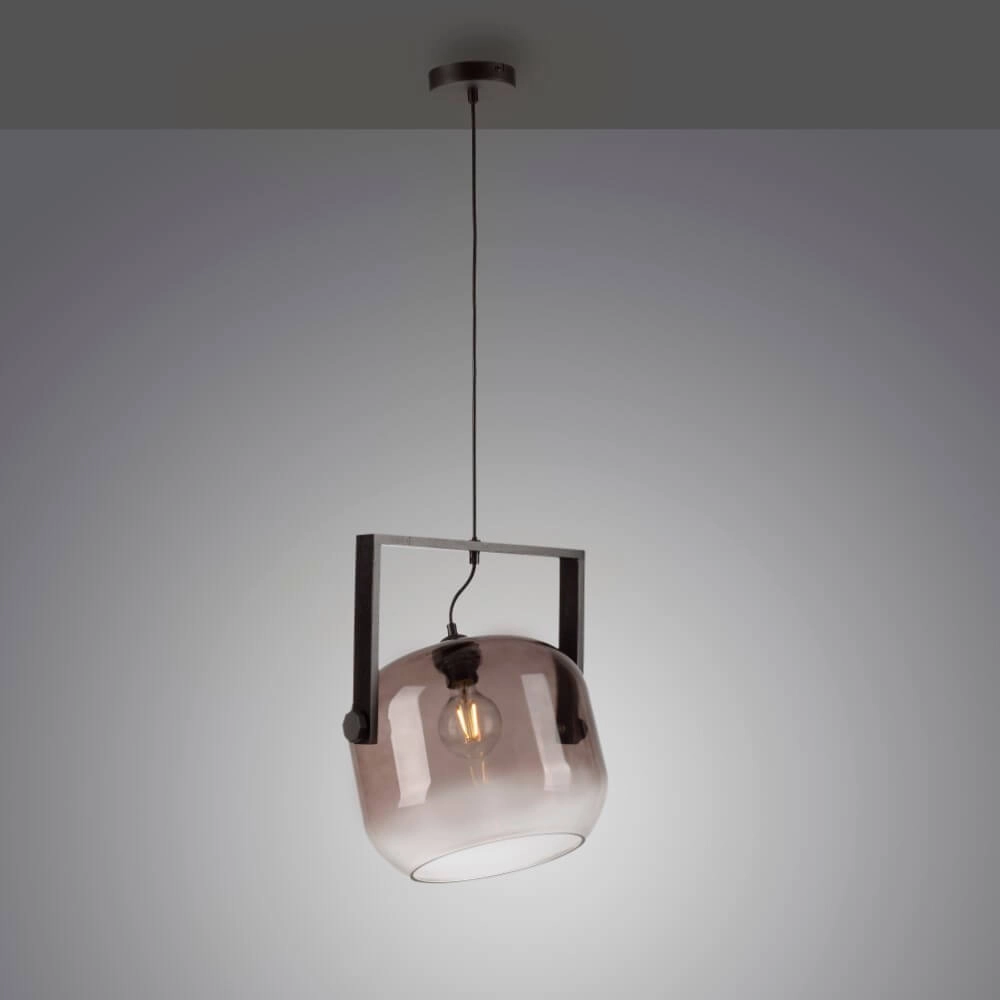 Pendant lamp Cup 2.0 1-light smoke glass Just Light 4043689004750