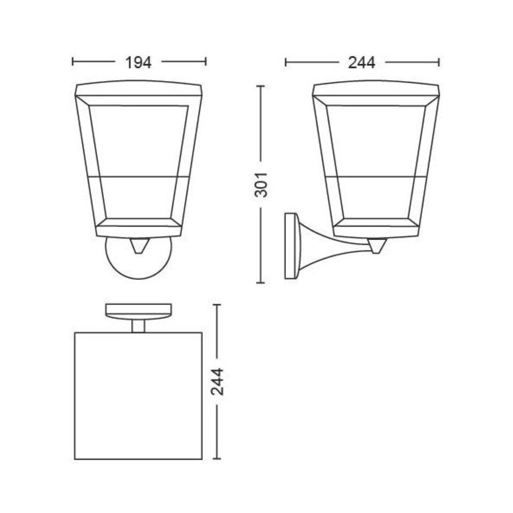 Outdoor lamp Hue Econic black square Philips 8718696170571