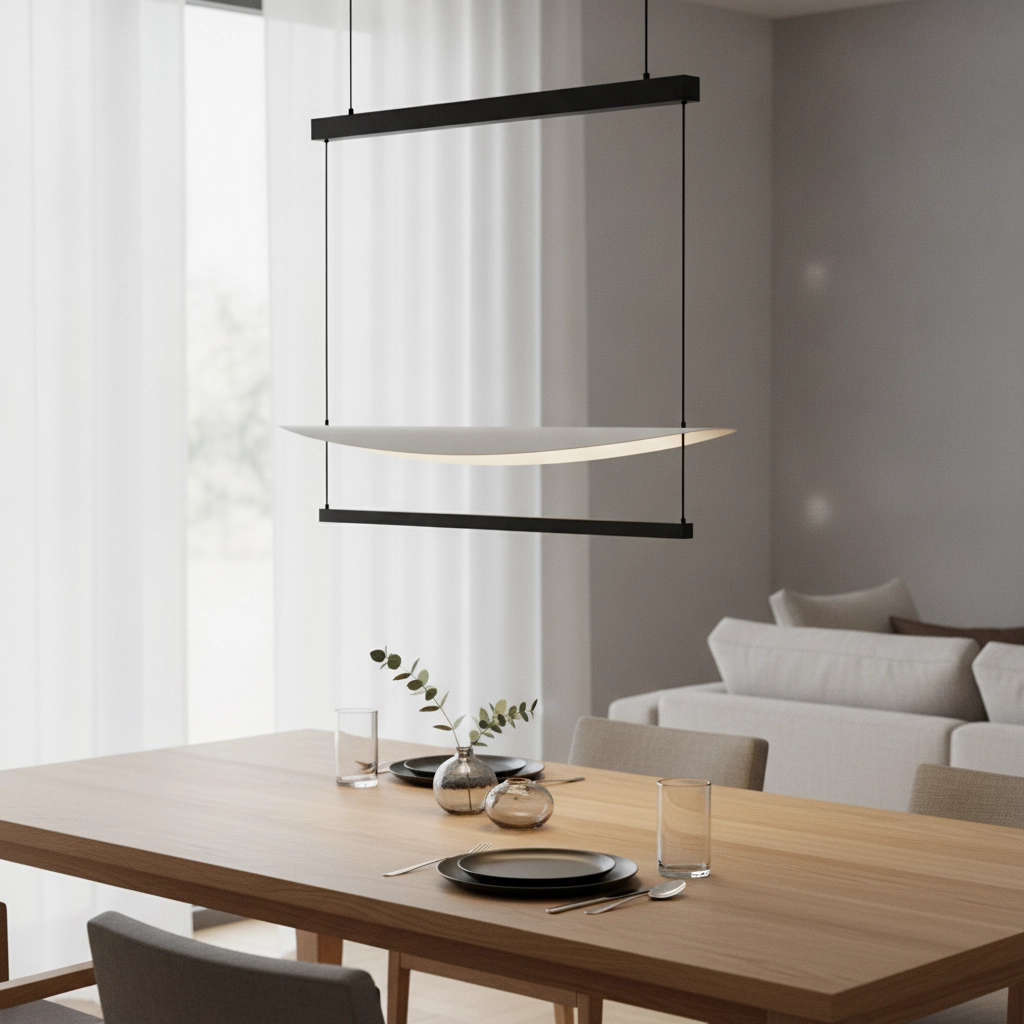 Design pendant lamp Diona oval black with white