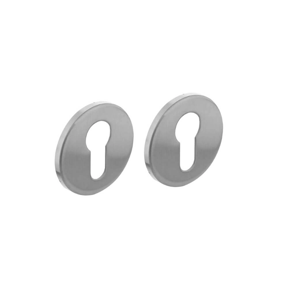 Set of 2 Cylinder Rosettes Tira Stainless steel Ø 53mm