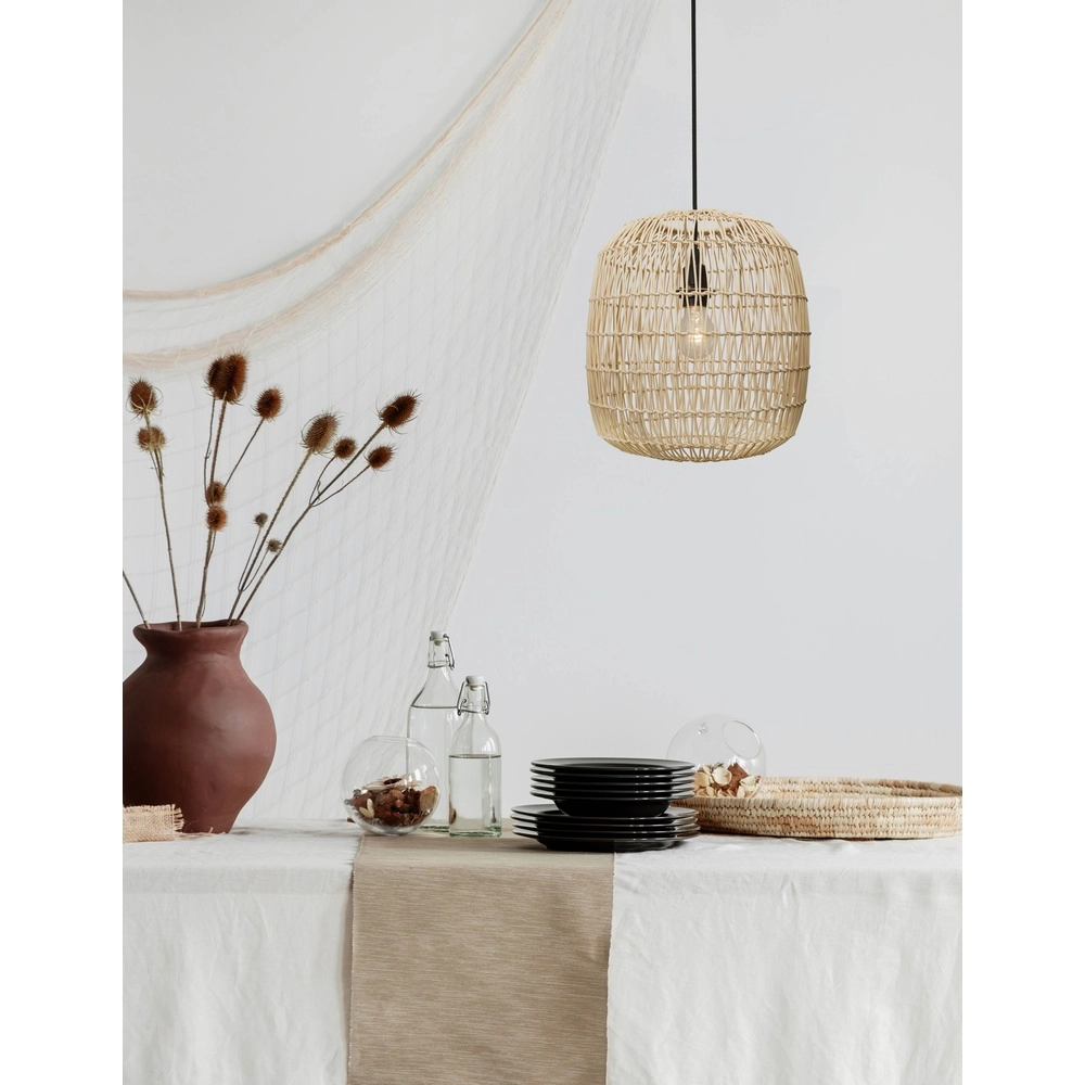 Rattan pendant lamp Melody Ø 30.5cm