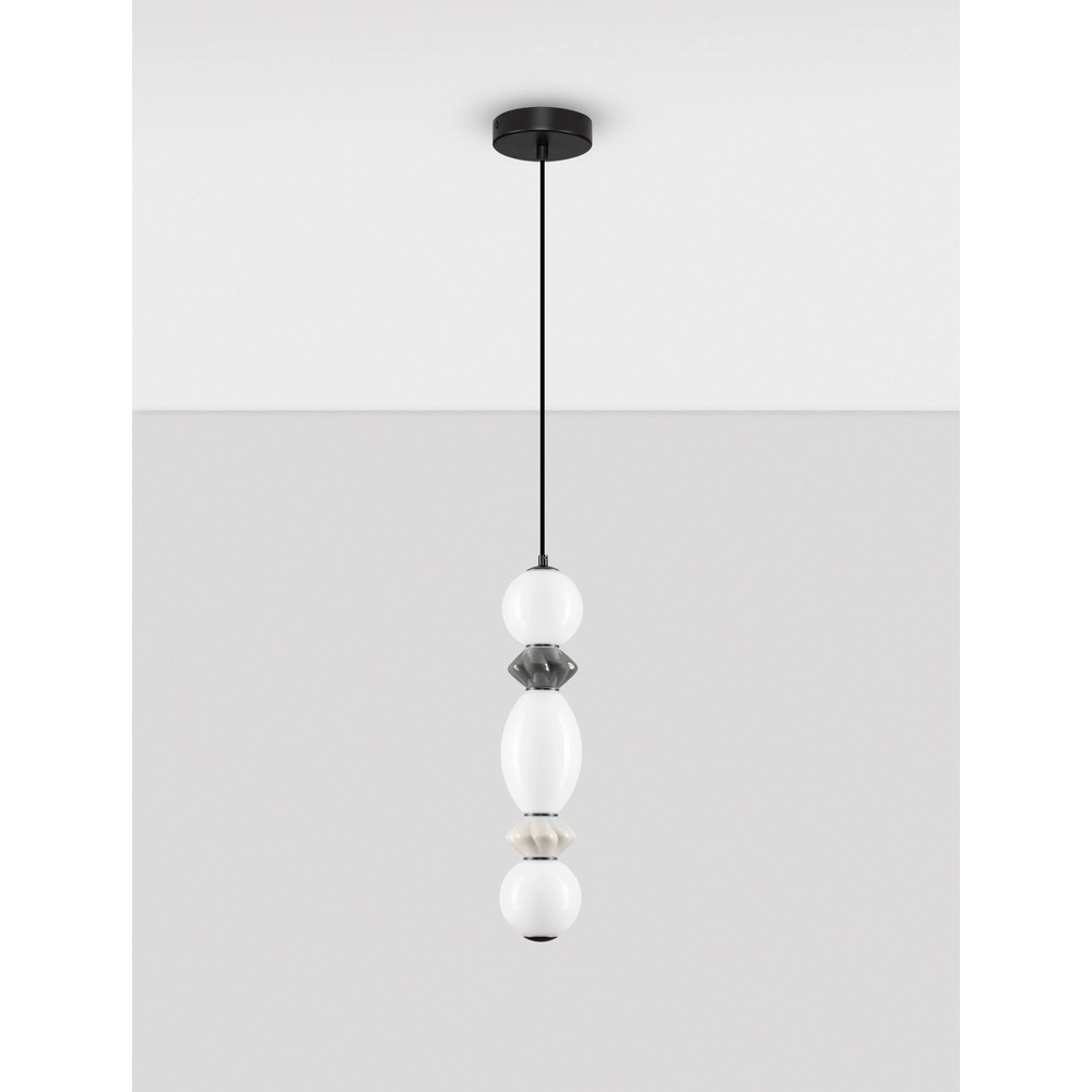 Pendant lamp Pallina grey - white Lyora 5212017484000