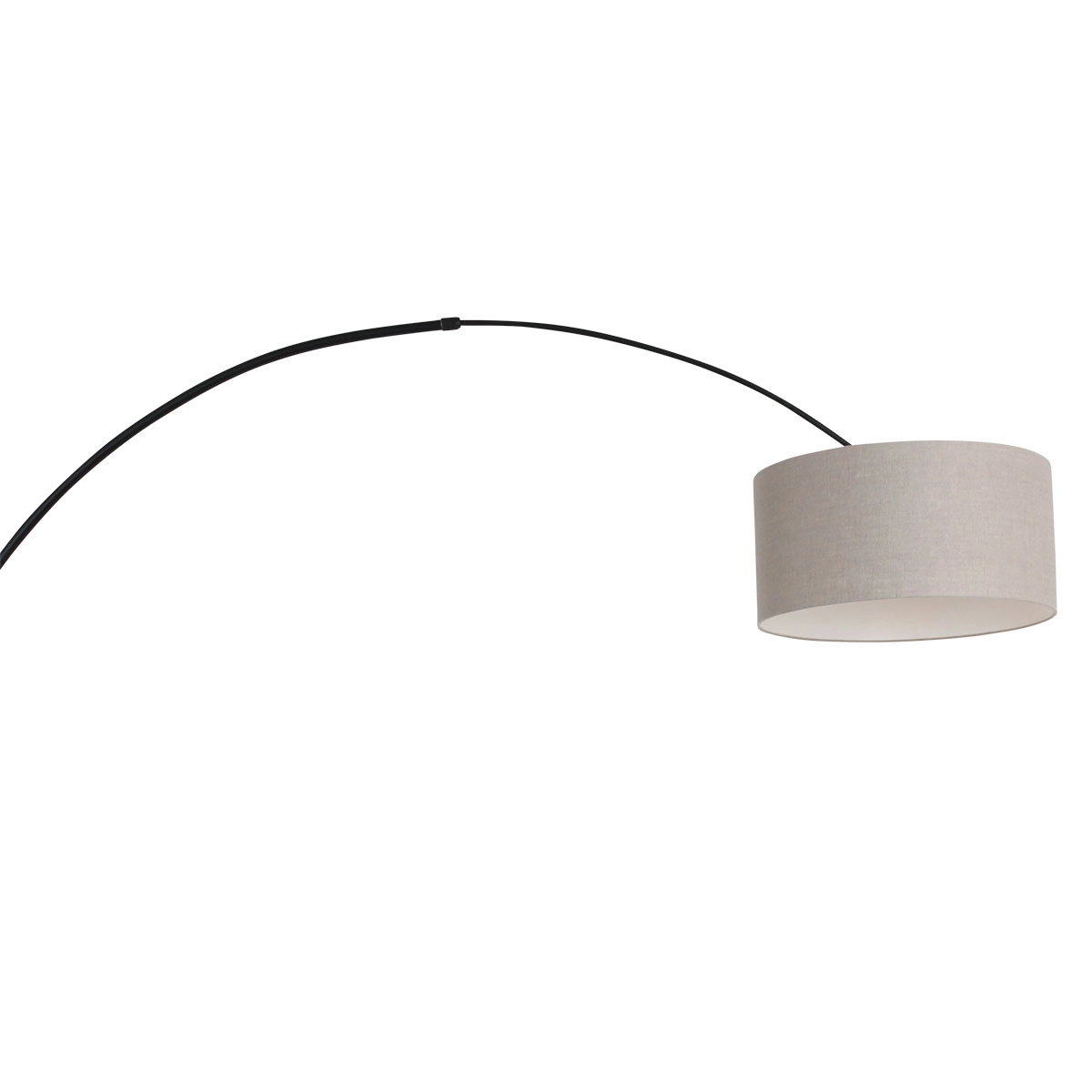 Wall Arc Lamp Sparkled black with taupe lampshade Steinhauer 8712746146073