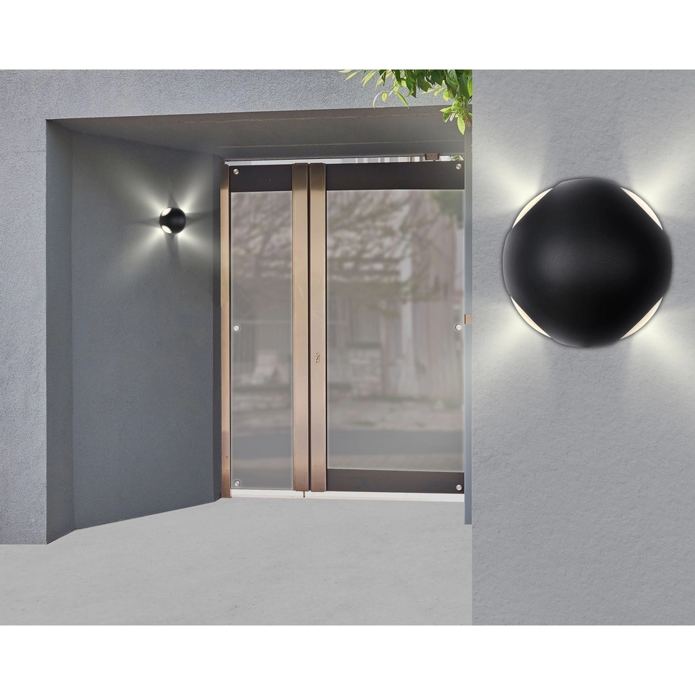 Round wall lamp Slice Black Globo 9007371451036