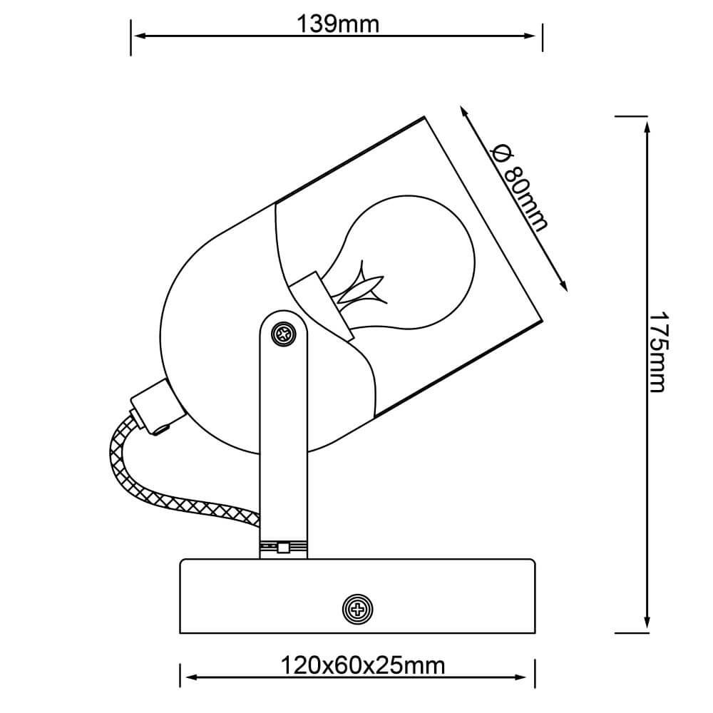 Directional wall spotlight Tronte Brilliant 4004353411342