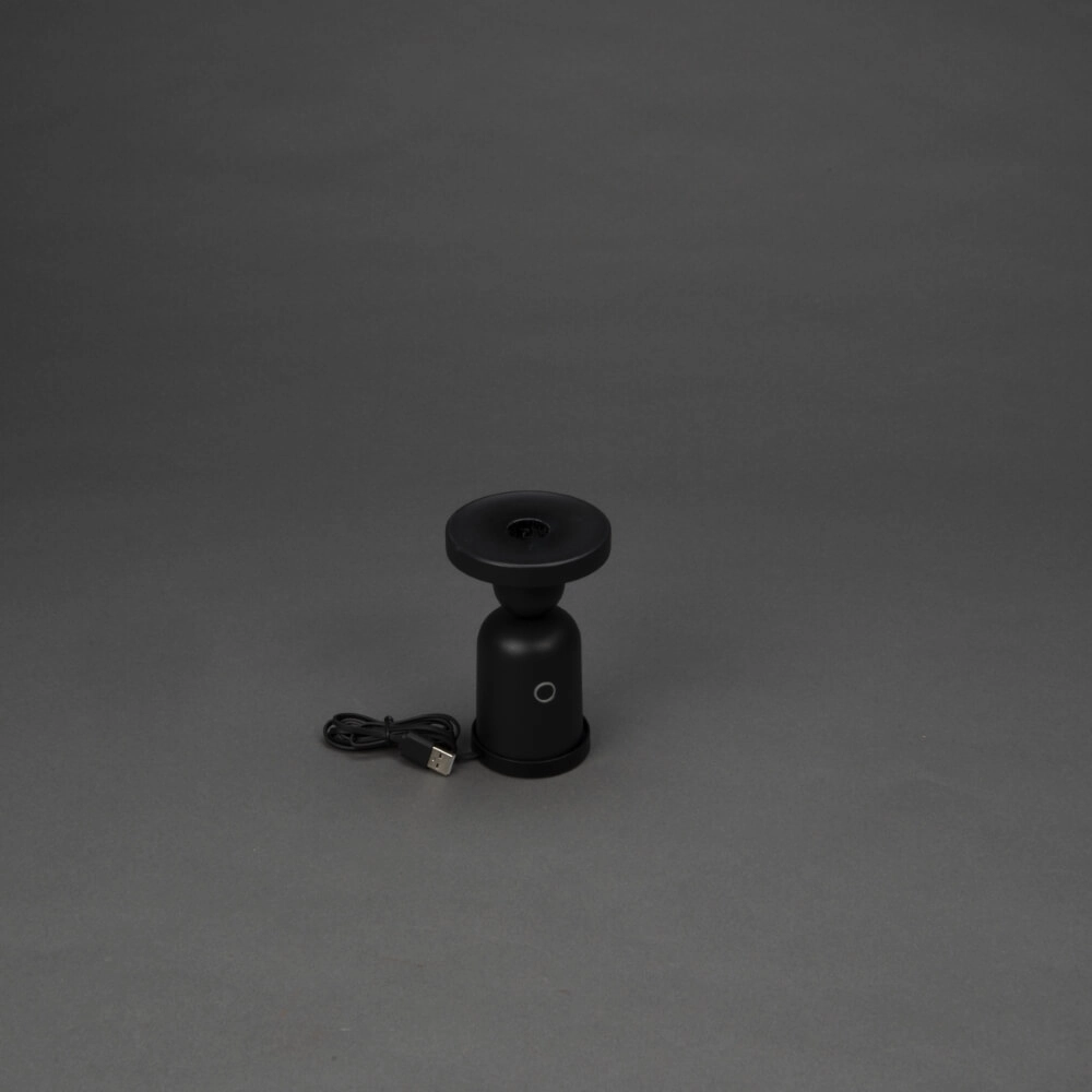 Rechargeable table lamp Nantes Black for candle holder KonstSmide 7318307833751