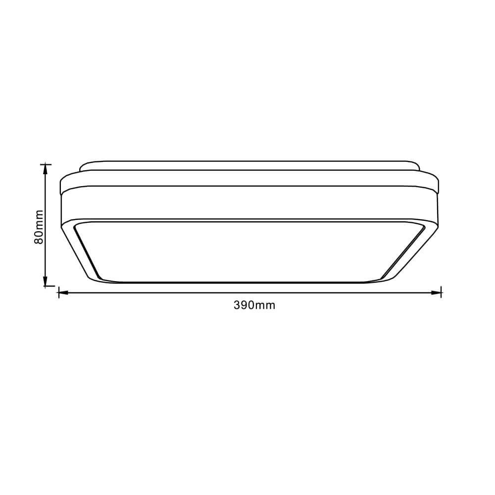 Ceiling light Tumeo 39 x 39cm white with wood Brilliant 4004353411311