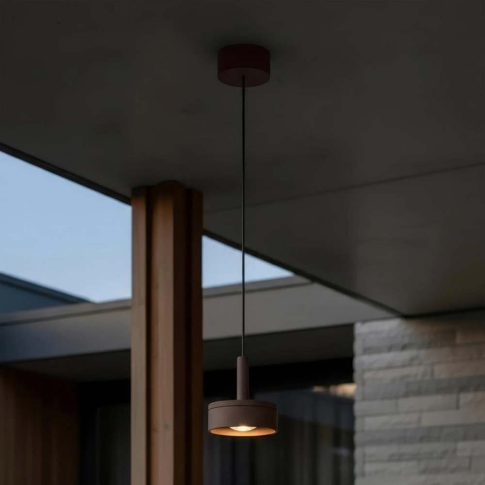 Design pendant lamp Lenz rust brown Ø 11cm IP54 Lucide 5411212334091