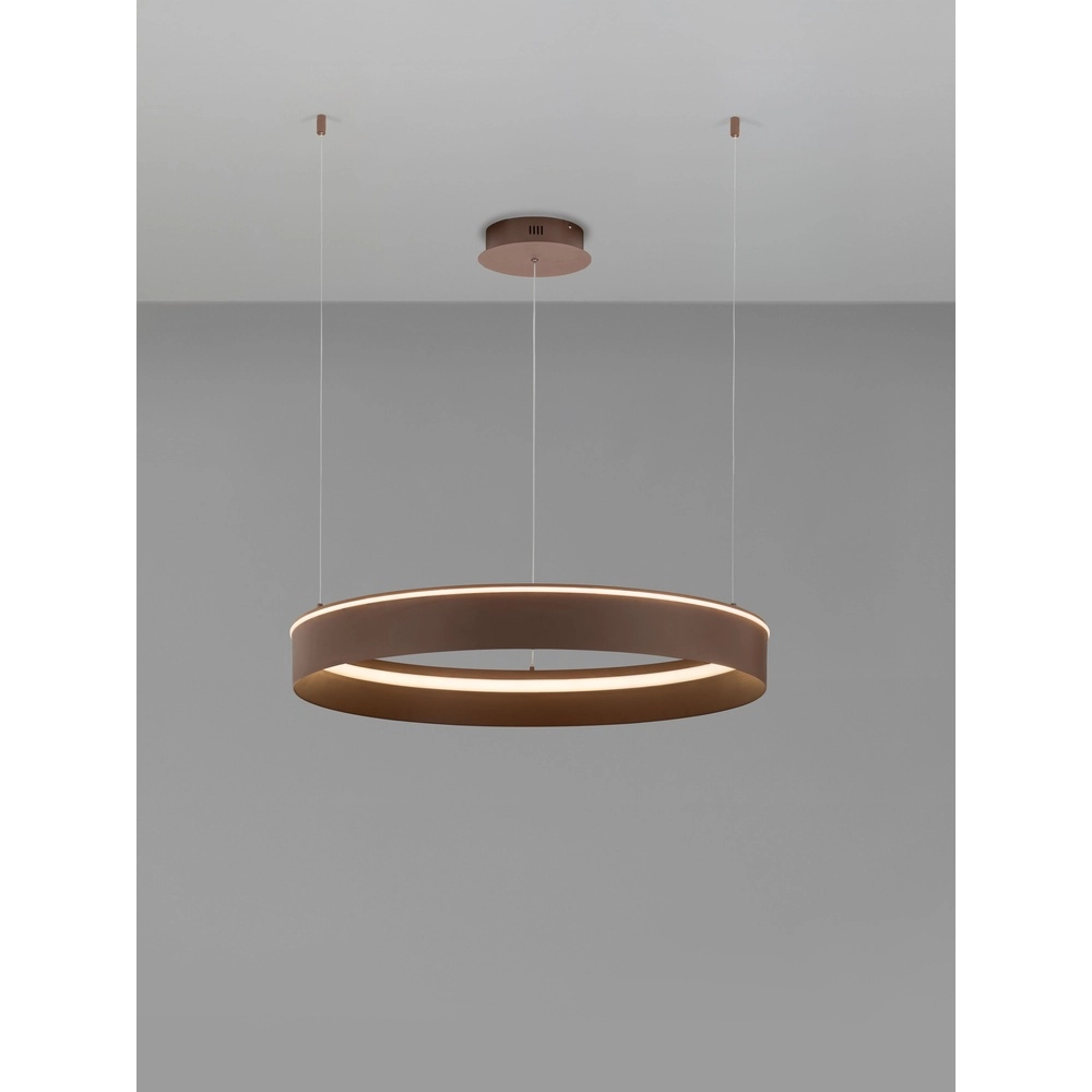 Modern pendant lamp Olivia brown Ø 78cm Lyora 5212017494252