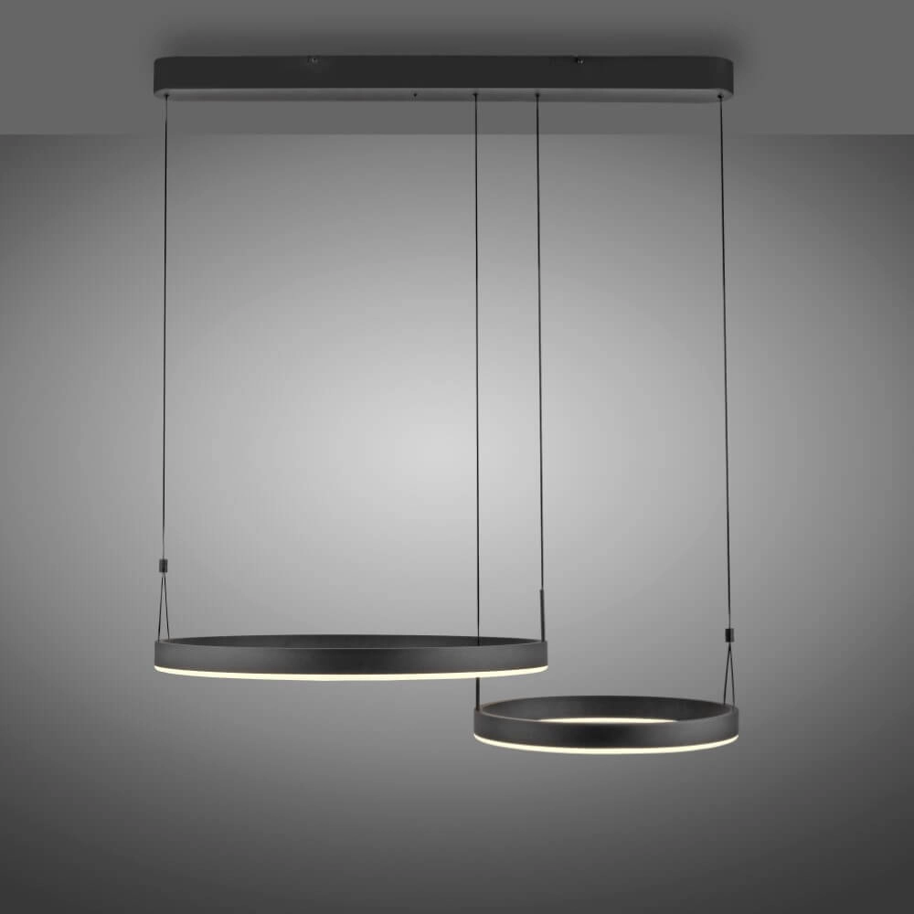 Design pendant lamp Esko black Paul Neuhaus 4012248384565