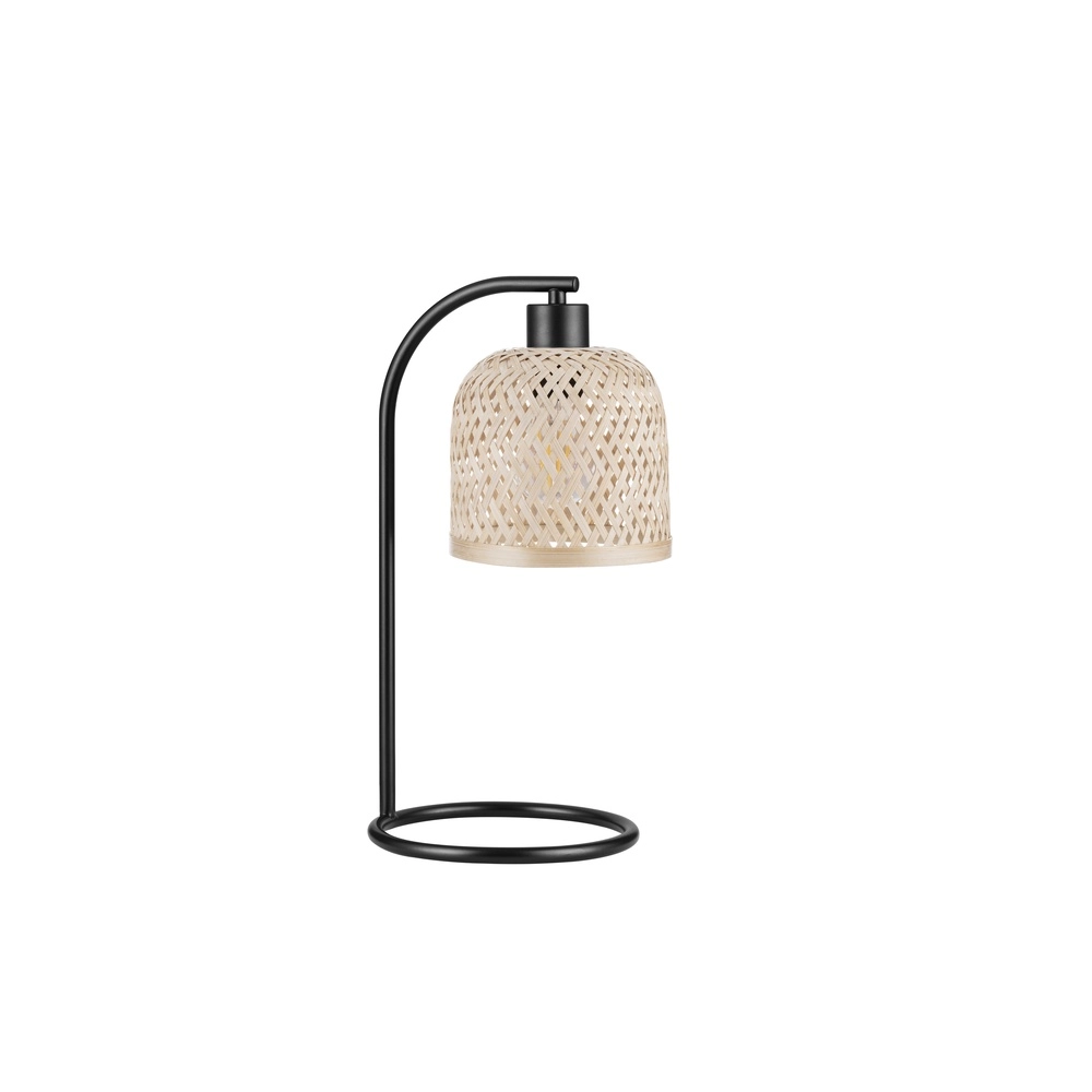 Table lamp Intra black with bamboo cap Lyora 5212017454805