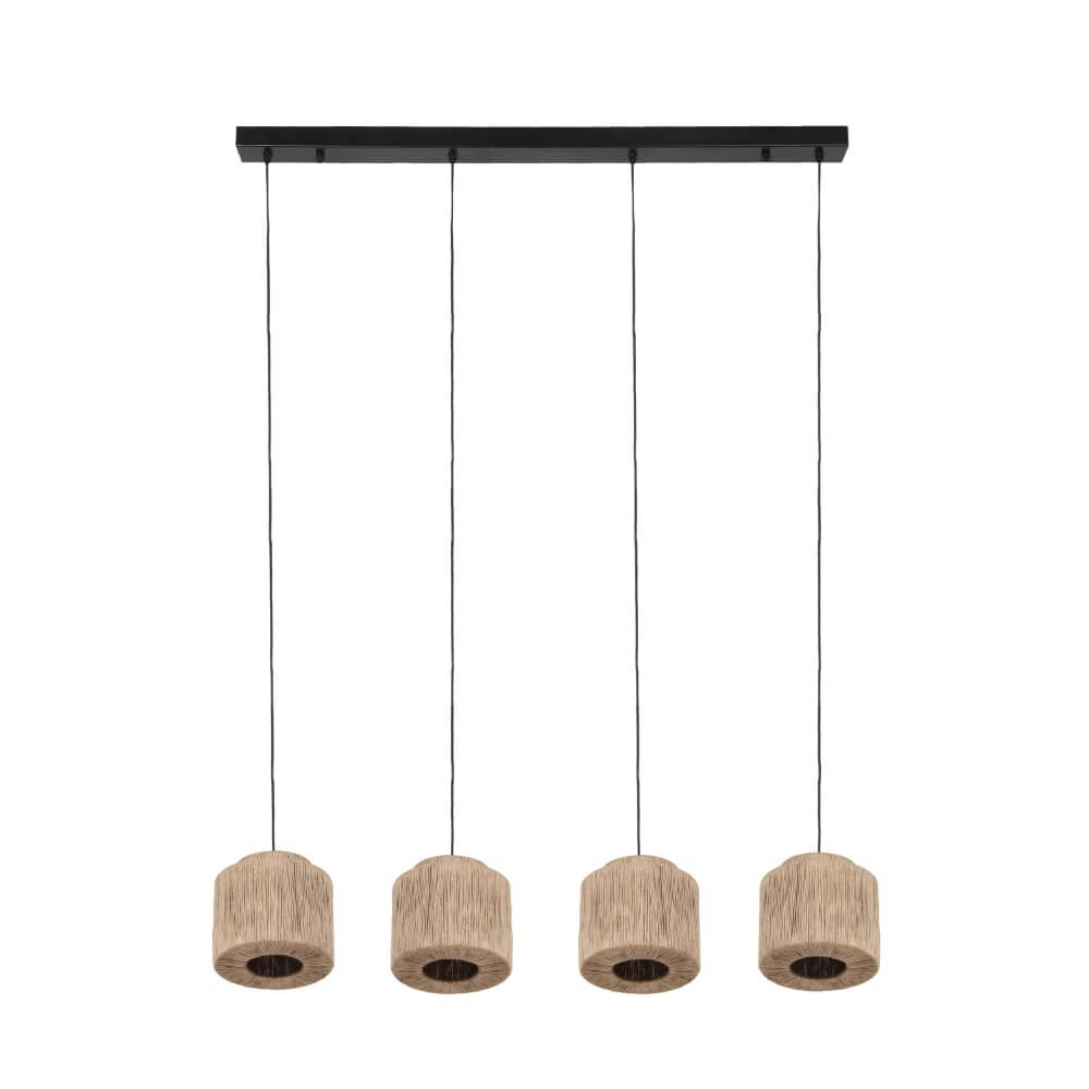 Dining room pendant lamp Smilla with rope caps Trio 4017807617689