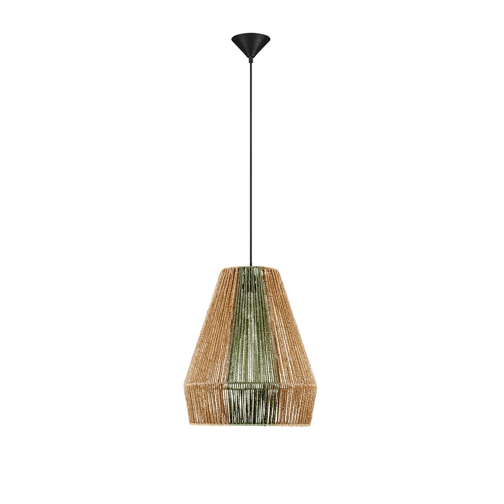 Pendant lamp Dena Ø 39cm brown with green Lyora 5212017477309
