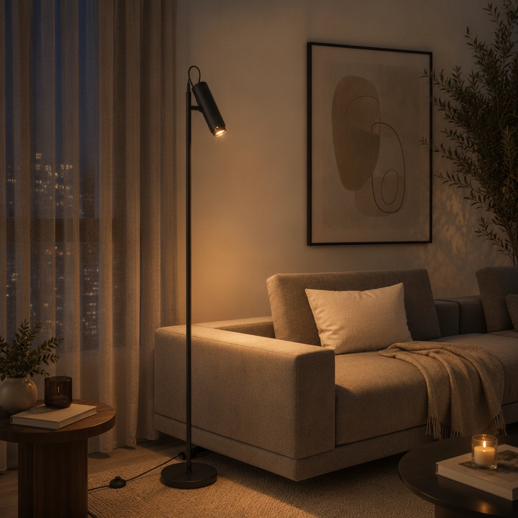 Reading lamp Nessi black with gold