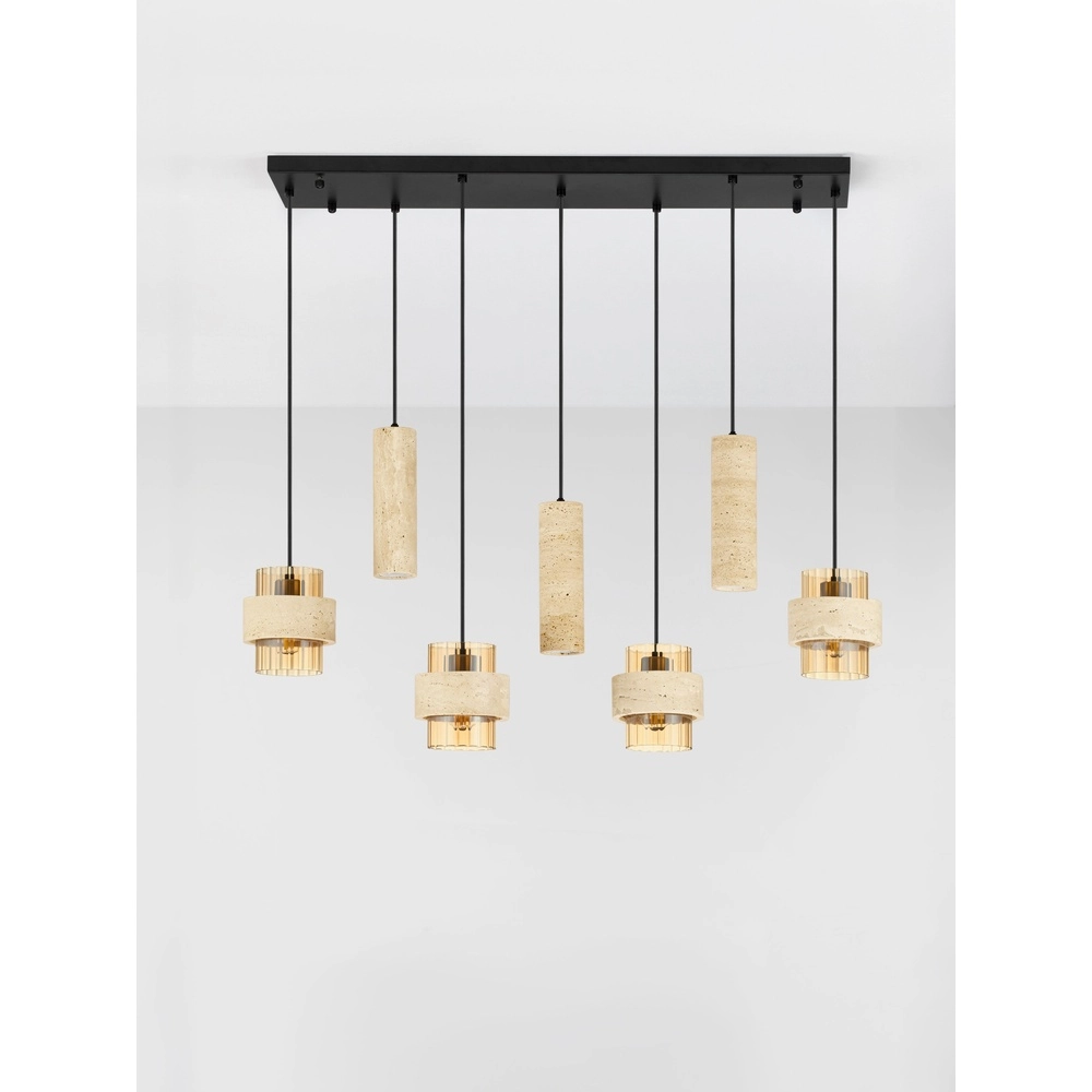7-light pendant lamp Melony Modern sand brown Lyora 5212063501263