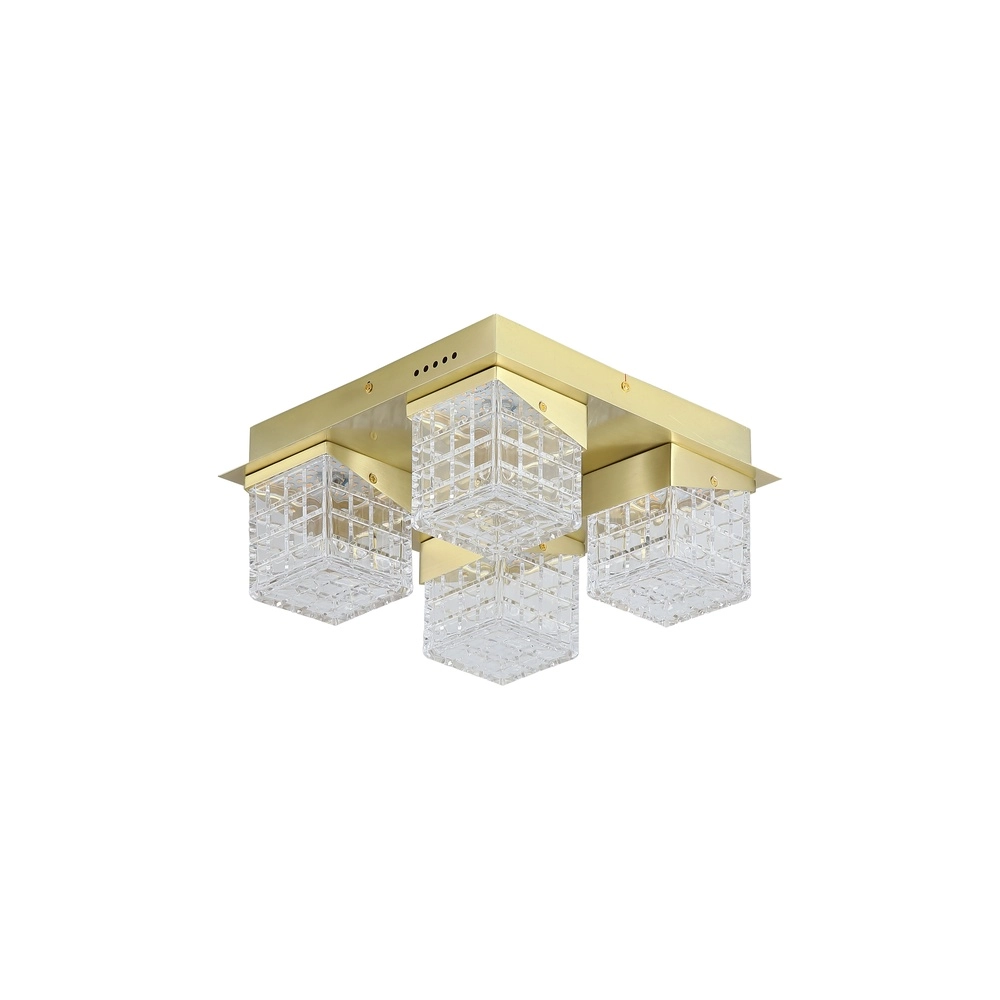 Design ceiling lamp Cuboid 4-light gold Searchlight 5053423304144